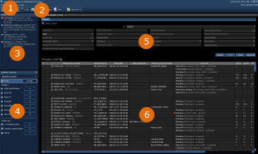 Σελίδα αναζήτησης με αριθμημένες επεξηγήσεις