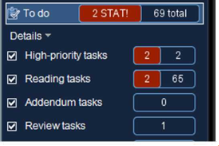 Παράδειγμα λίστας καθηκόντων με STAT! και κανονικούς μετρητές εργασιών