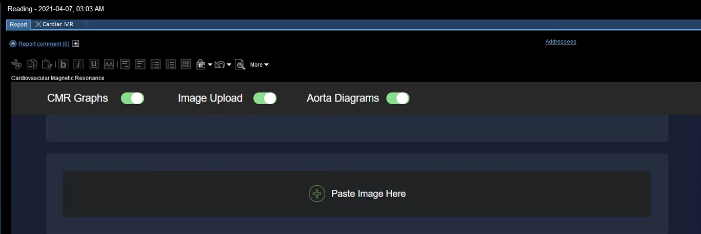 Δείκτης "Επικόλληση εικόνας εδώ" στην αναφορά ακριβείας.