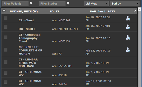Παράδειγμα λίστας ασθενούς