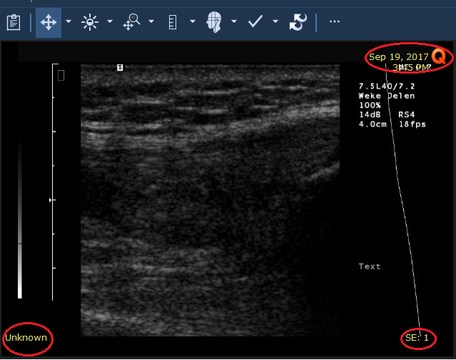 Εξέταση ασθενούς όπου εμφανίζονται οι δημογραφικές πληροφορίες