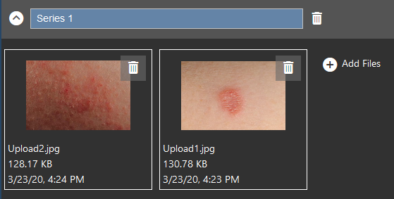 Μικρογραφίες εικόνας που στάλθηκε με το κουμπί Προσθήκη αρχείων