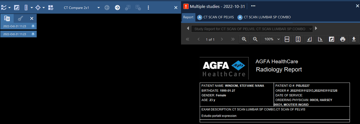 Περιοχή εμφάνισης XERO Workflow: Περιοχή εικόνας και περιοχή κειμένου.