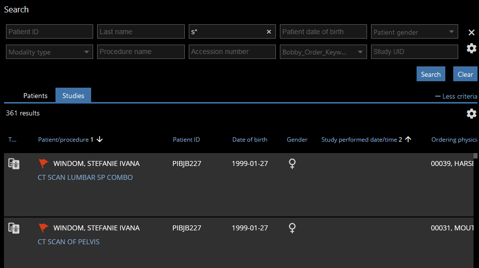 Περιοχή αναζήτησης XERO Workflow.